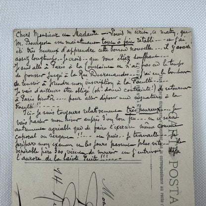 Vintage Zeppelin Airship Dirigible Postcard French Le Lebaudy in Hangar 1907