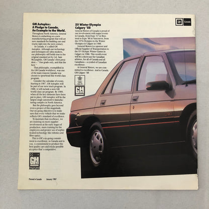1987 Chevrolet Corsica Sales Brochure Catalog Advertising