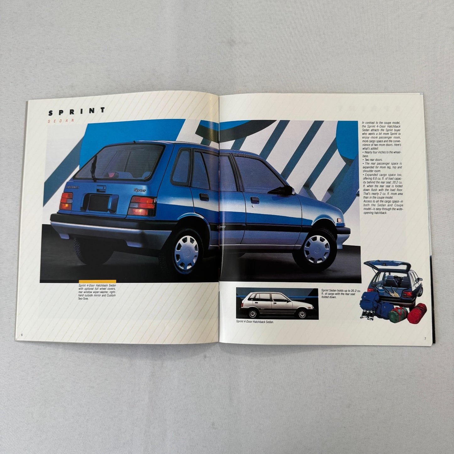 1988 Chevrolet Sprint Car Sales Brochure Catalog Vintage Advertising TURBO