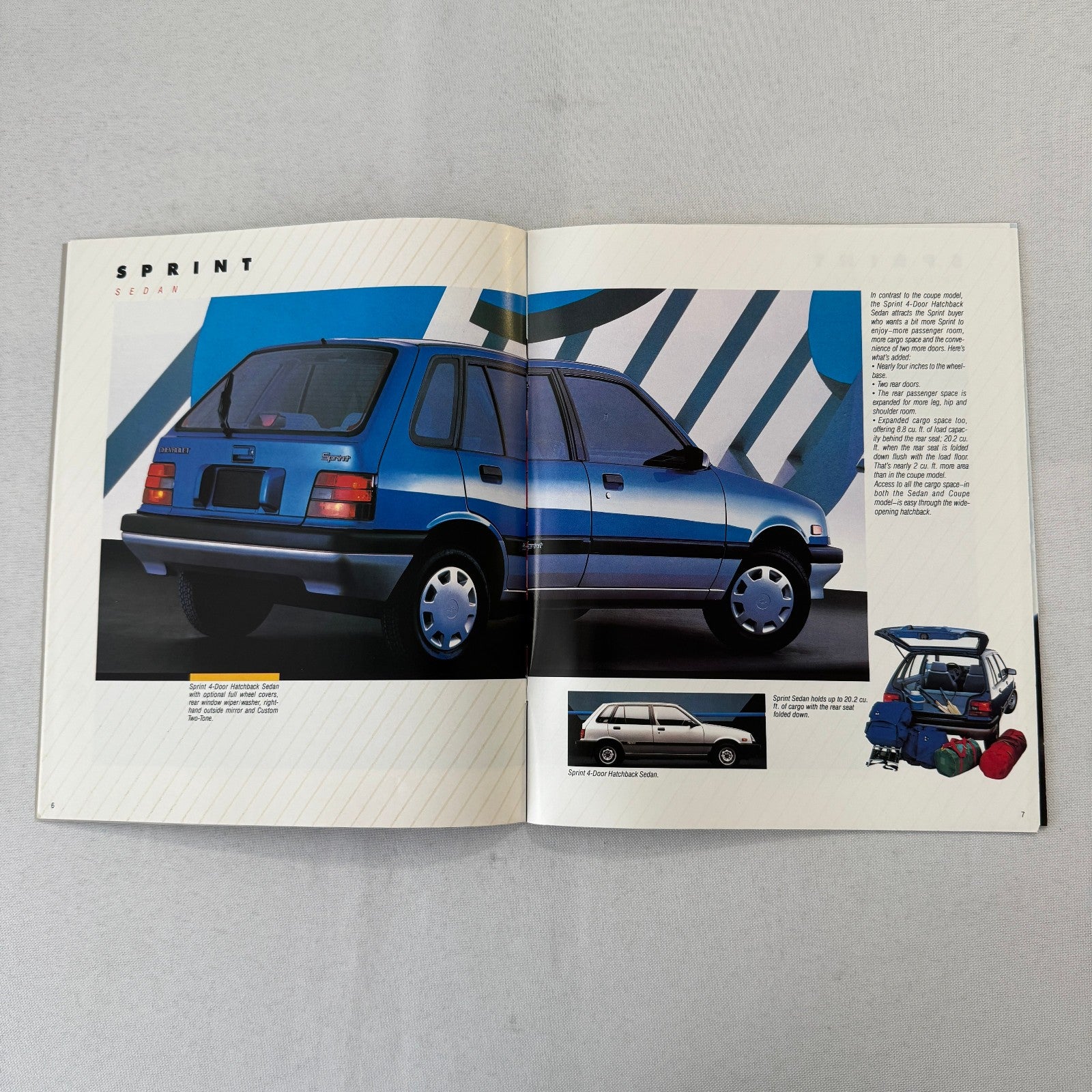 1988 Chevrolet Sprint Car Sales Brochure Catalog Vintage Advertising TURBO