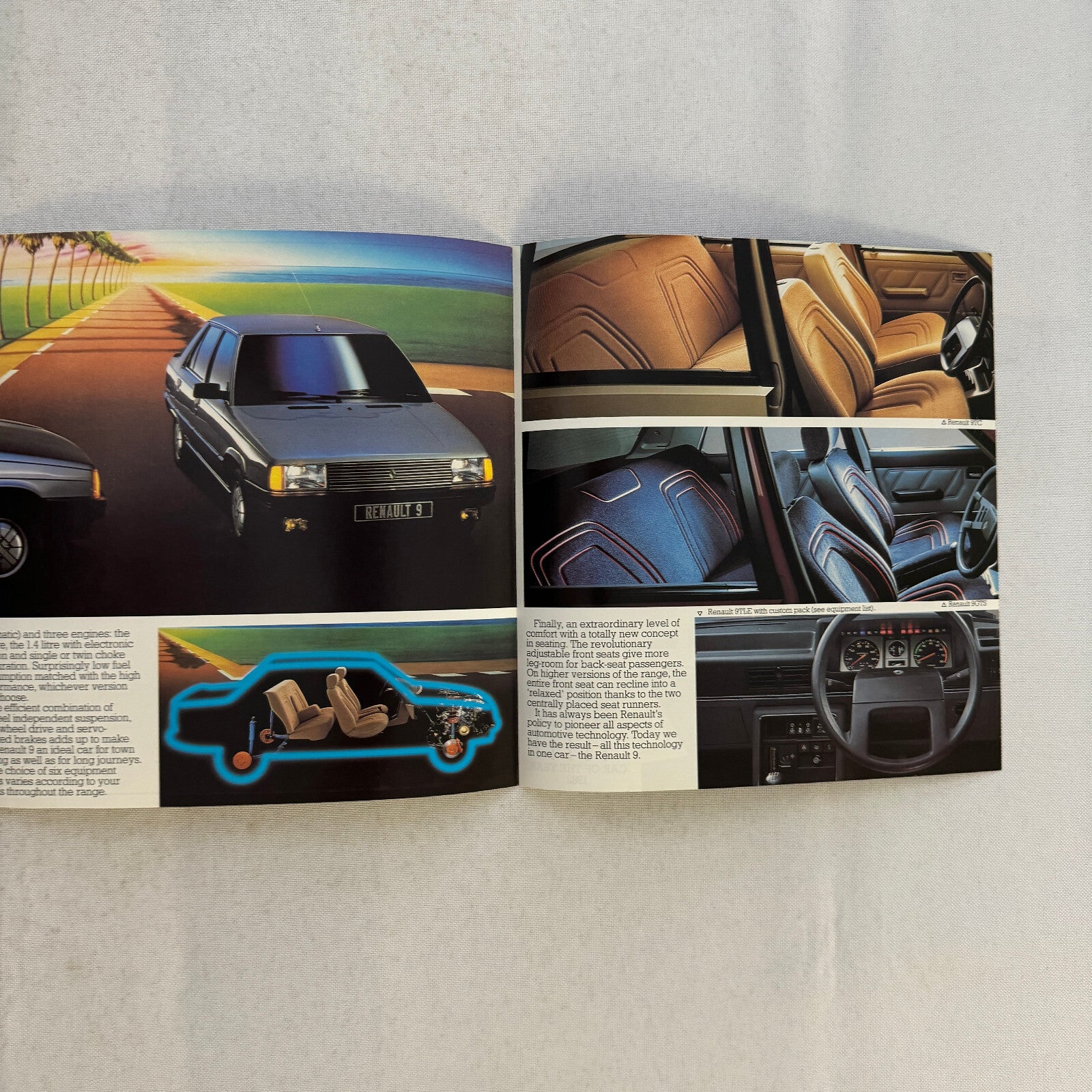 1982 Renault 9 Car Sales Brochure Catalog Advertising Vintage