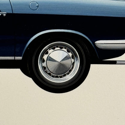 Vintage Car Illustration Art Drawing Hand Drawn NSU RO80 ? Robert Preis