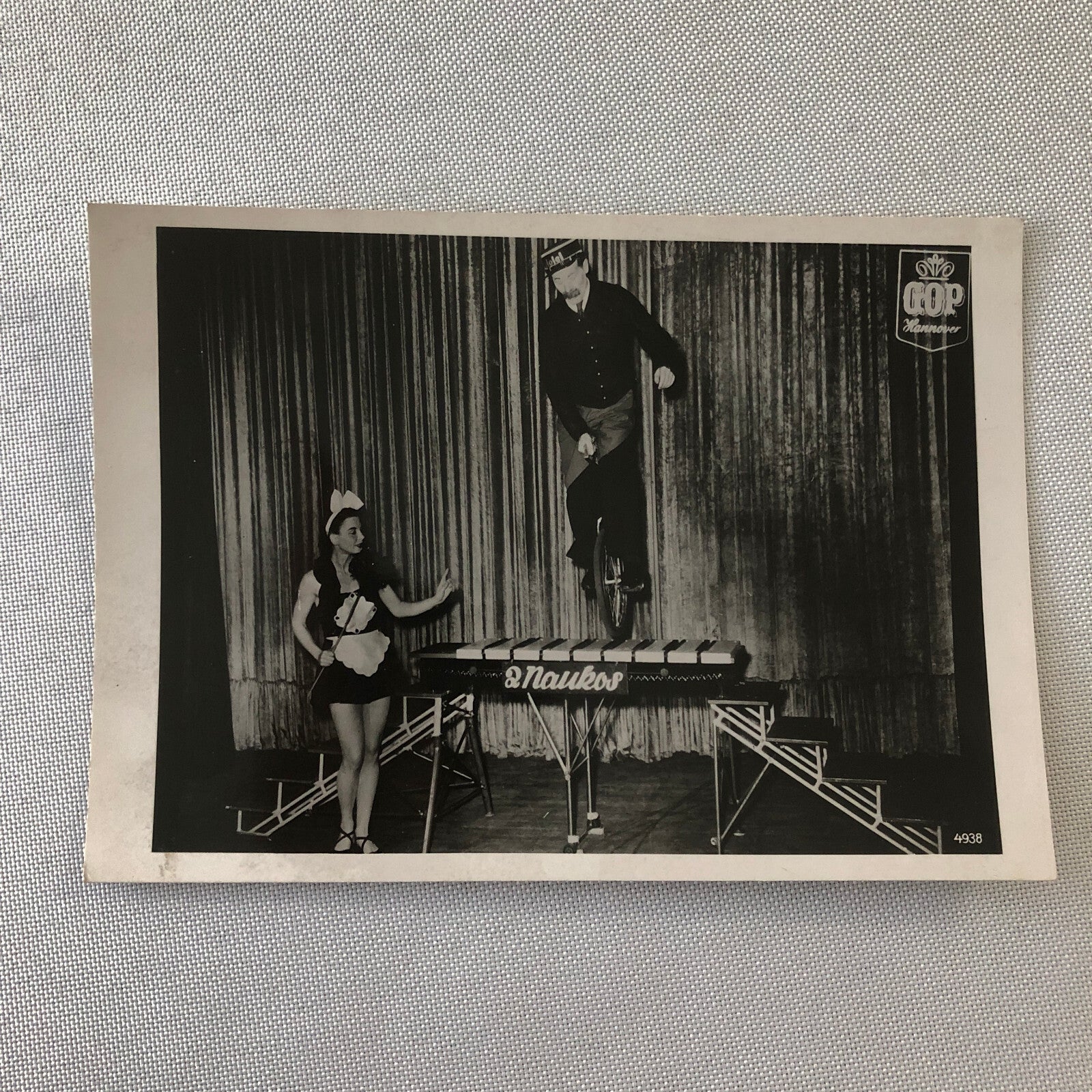 Circus Unicycle Balancing Act Performer Photo Photograph Vintage