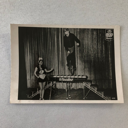 Circus Unicycle Balancing Act Performer Photo Photograph Vintage