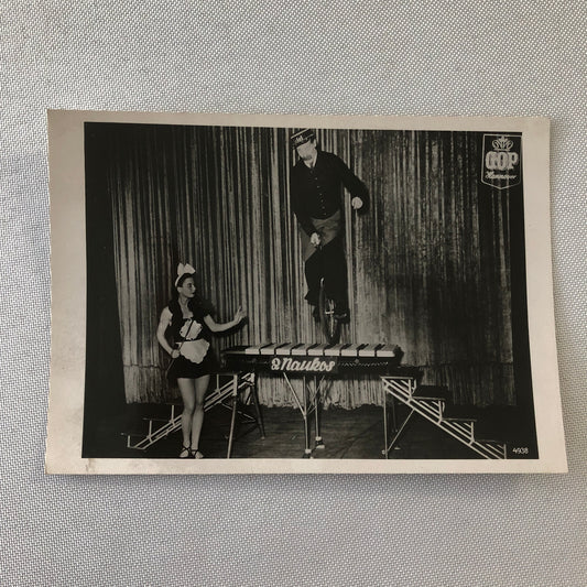 Circus Unicycle Balancing Act Performer Photo Photograph Vintage