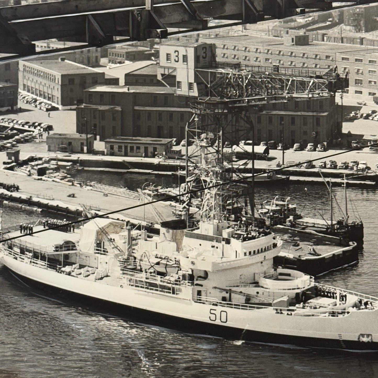 Royal Canadian Navy Ship HMCS Labrador Vintage Press Photo Photograph Print 1954