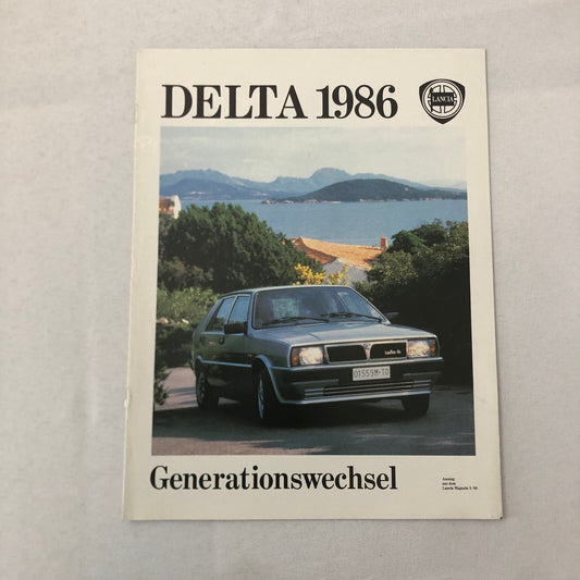 1986 Lancia Delta Car Sales Brochure Catalog GERMAN TEXT European