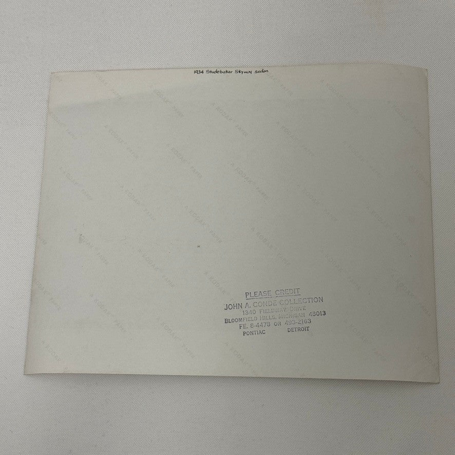 Vintage 1934 Studebaker Skyway Sedan Car Photo Photograph Modern Print