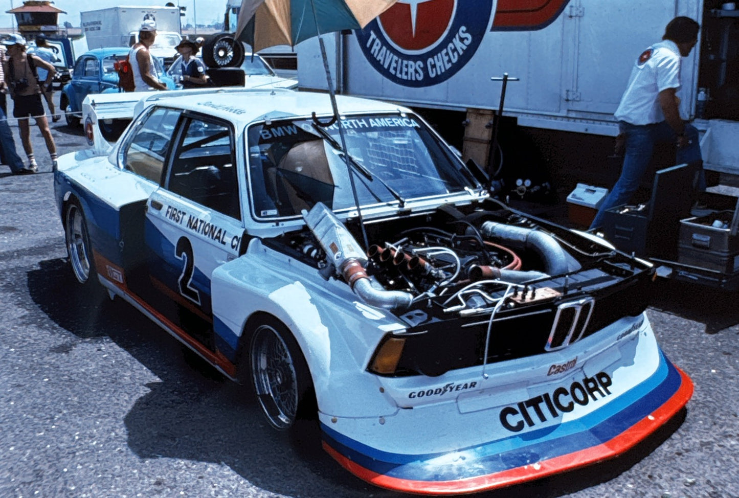 BMW 3.0 CSL David Hobbs Racing Car 35mm Slide Vintage Kodachrome Kodak