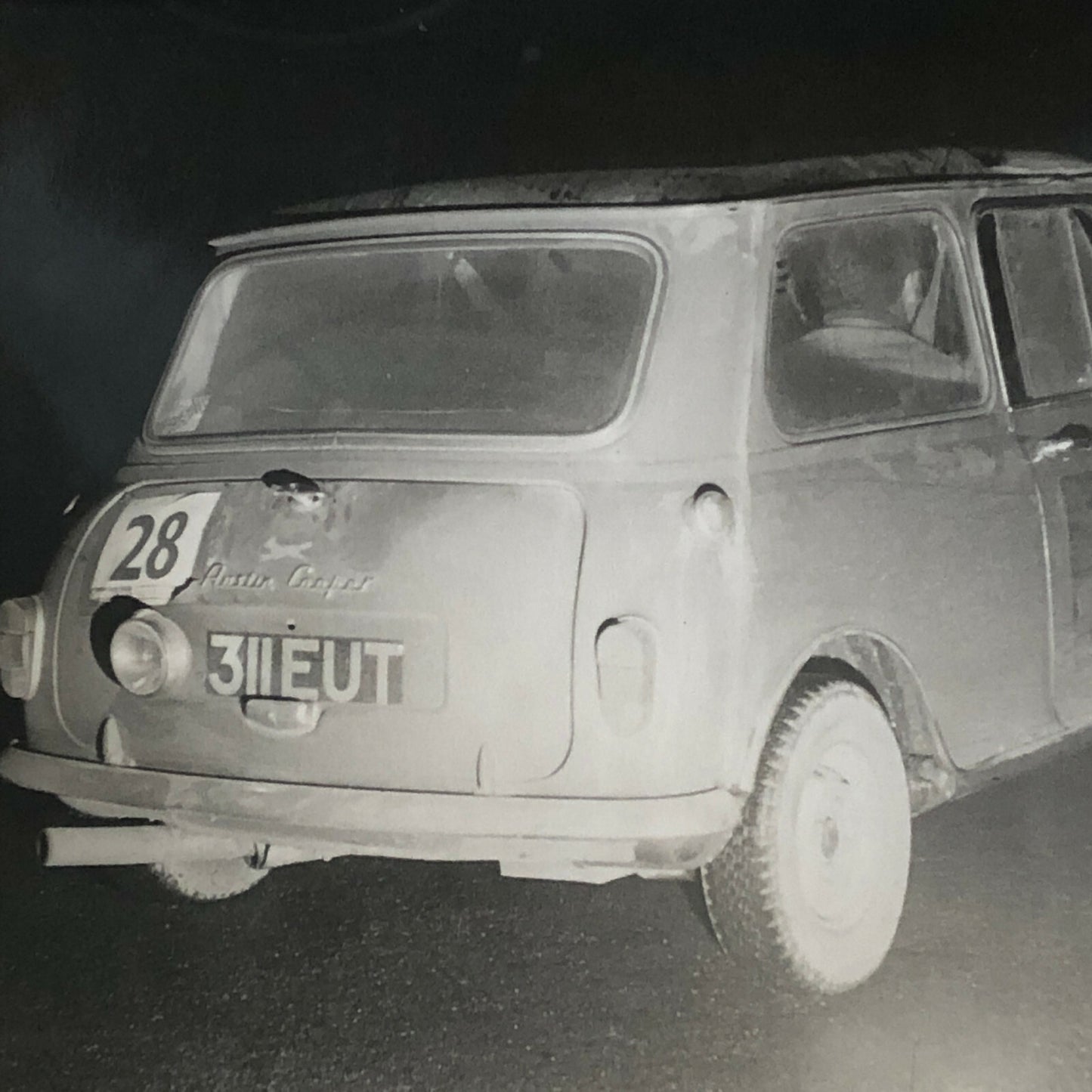 Vintage MINI Racing Car Photo Photograph Print - Rally Rallye Car ? 