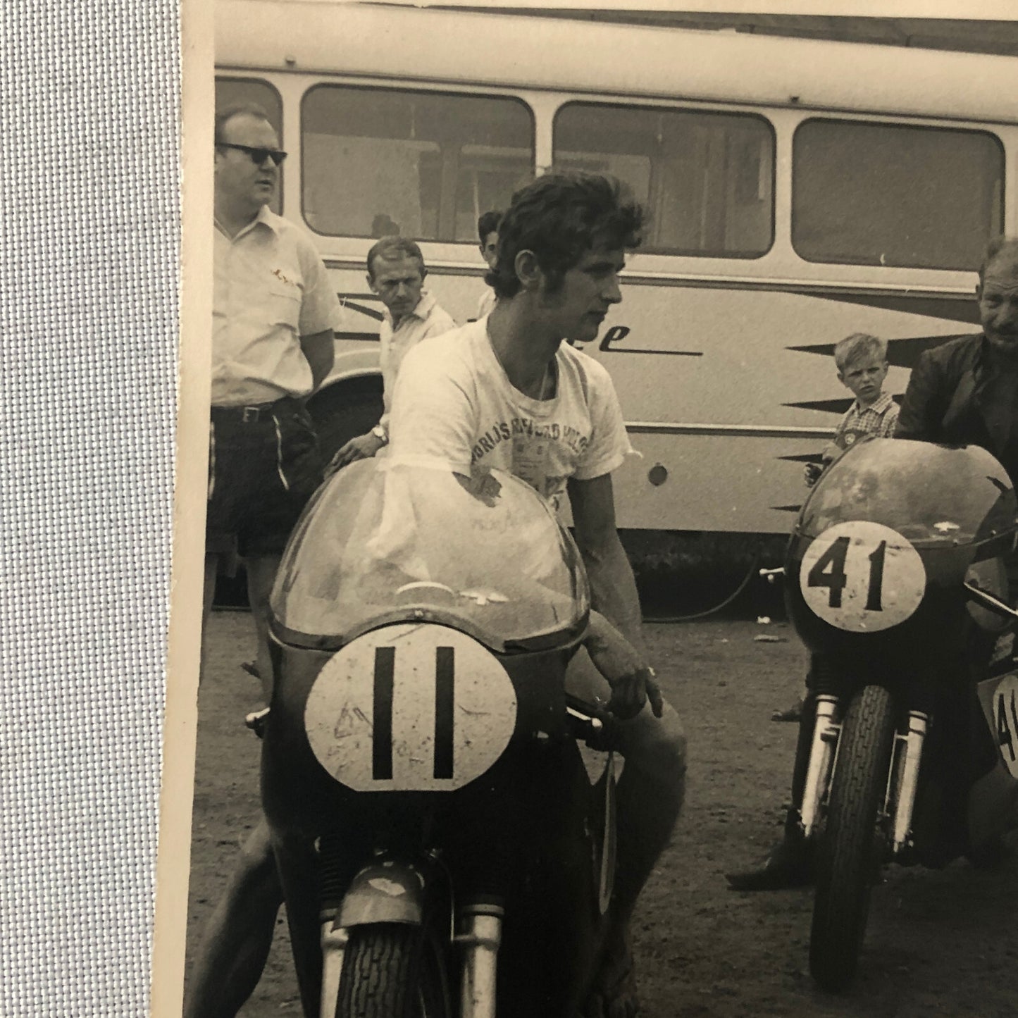 Vintage Motorcycle Racing Photo photograph Bike Rider Steve Ellis Billy Anderson