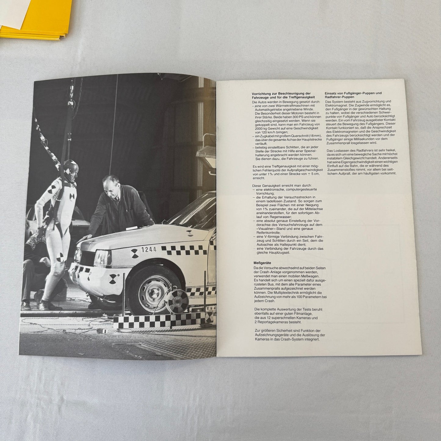 1980 Renault 5 Safety Testing Car Press Kit Brochure Photos Vintage GERMAN Text