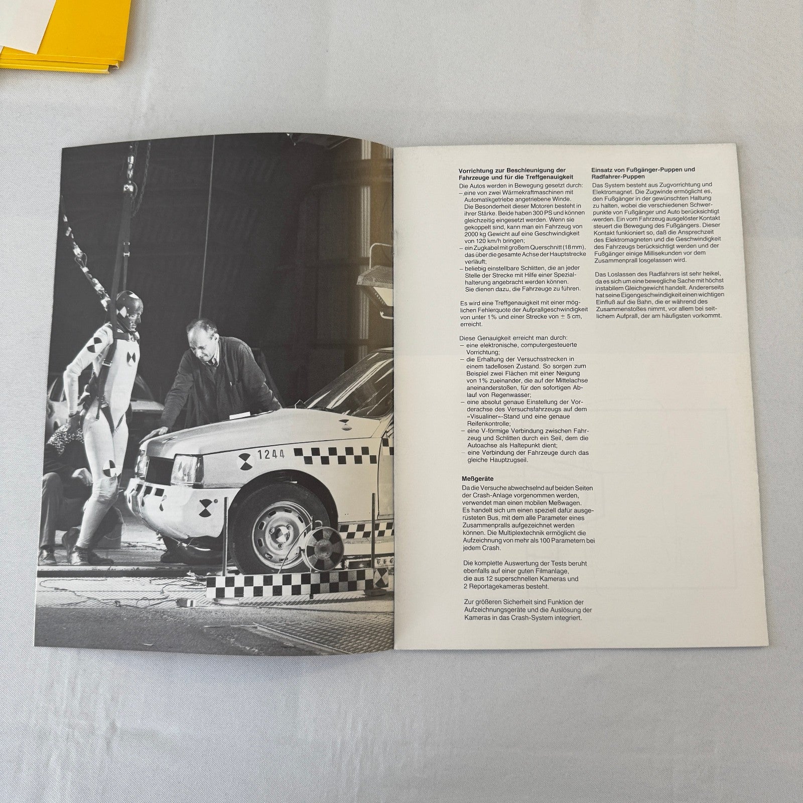 1980 Renault 5 Safety Testing Car Press Kit Brochure Photos Vintage GERMAN Text