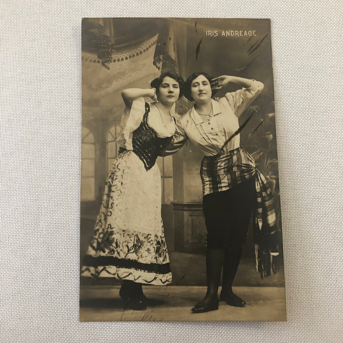 Circus Performer Women Dancers Acrobats Real Photo Postcard RPPC Los Andreace