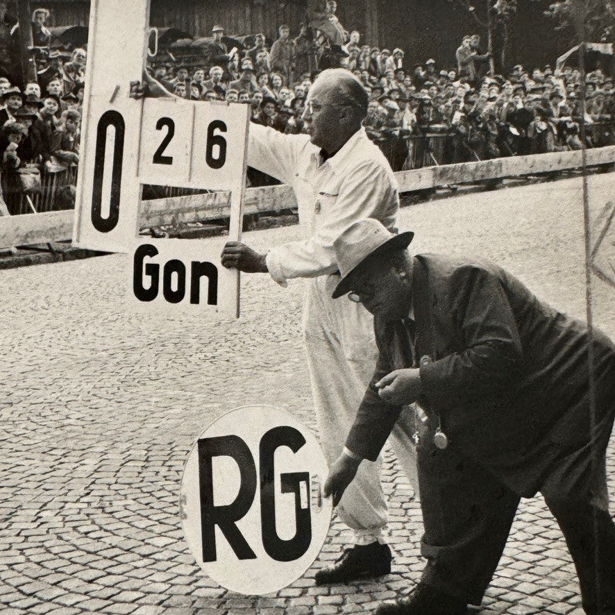 Vintage Car Racing Motorsport Photo Photograph Print Unidentified Officials