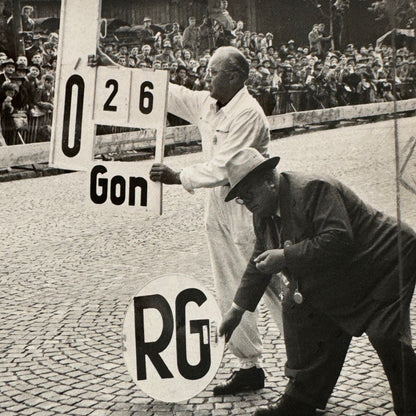 Vintage Car Racing Motorsport Photo Photograph Print Unidentified Officials
