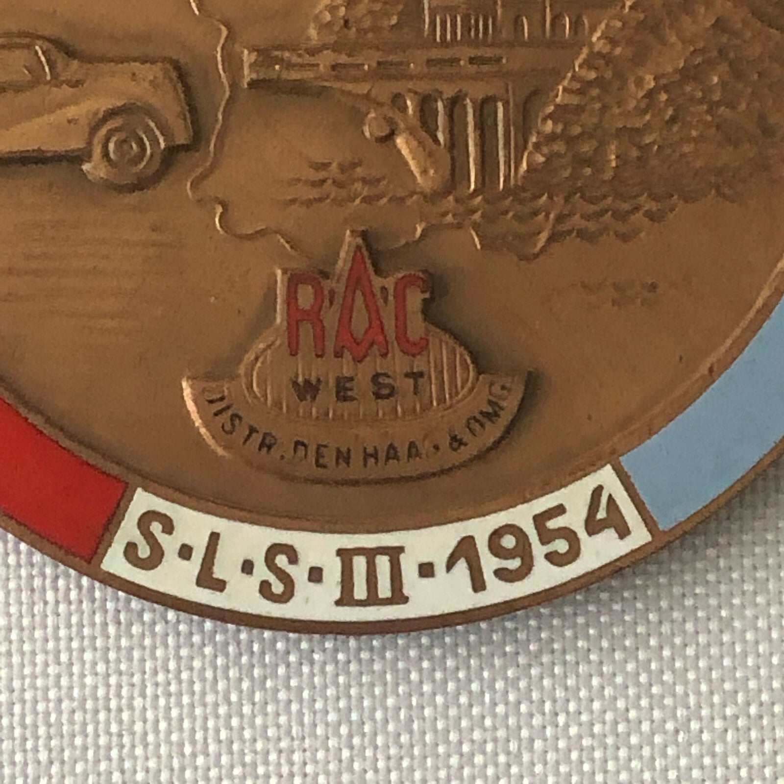 1954 Scheveningen Luxemburg Scheveningen SLS Rally Badge Emblem Award 