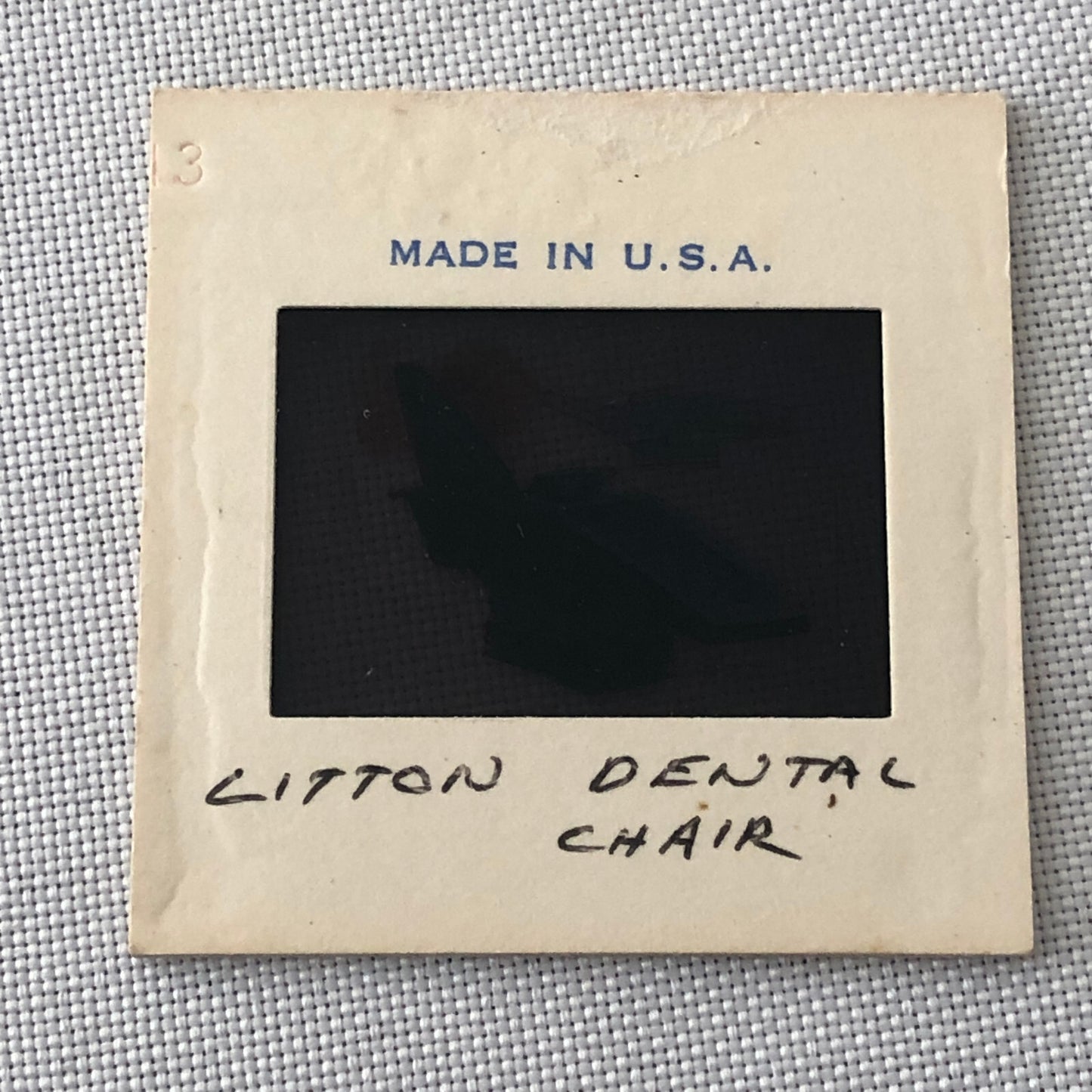 35MM Vintage Photo Slide Product Design Sketch of Dentist Dental Chair
