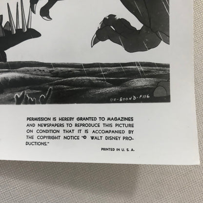 Walt Disney Fantasia Movie Film Press Photo Photograph Mickey Mouse Dinosaurs