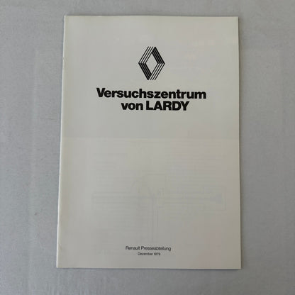 1980 Renault 5 Safety Testing Car Press Kit Brochure Photos Vintage GERMAN Text