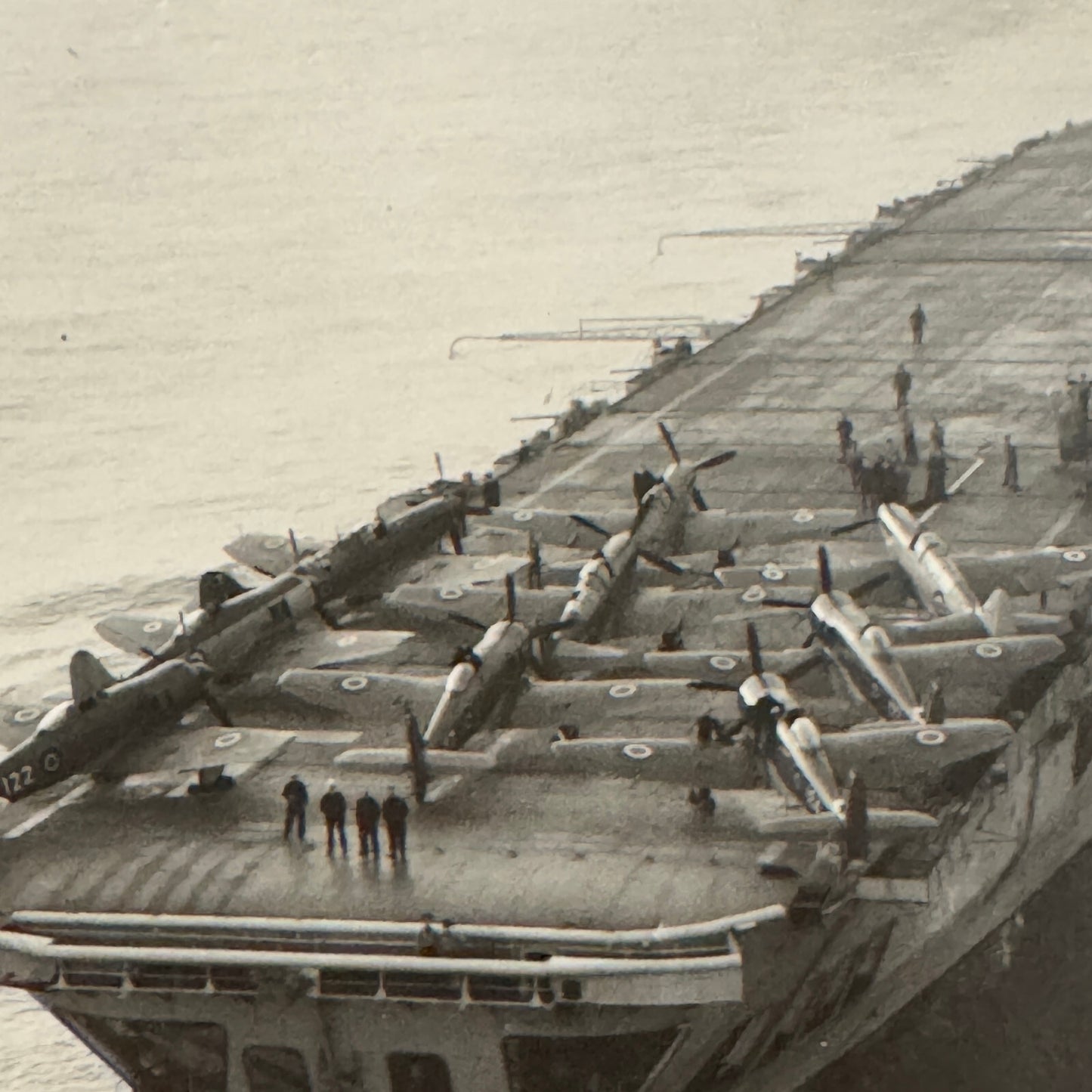 British Navy Aircraft Carrier HMS Theseus Vintage Press Photo Photograph Boat