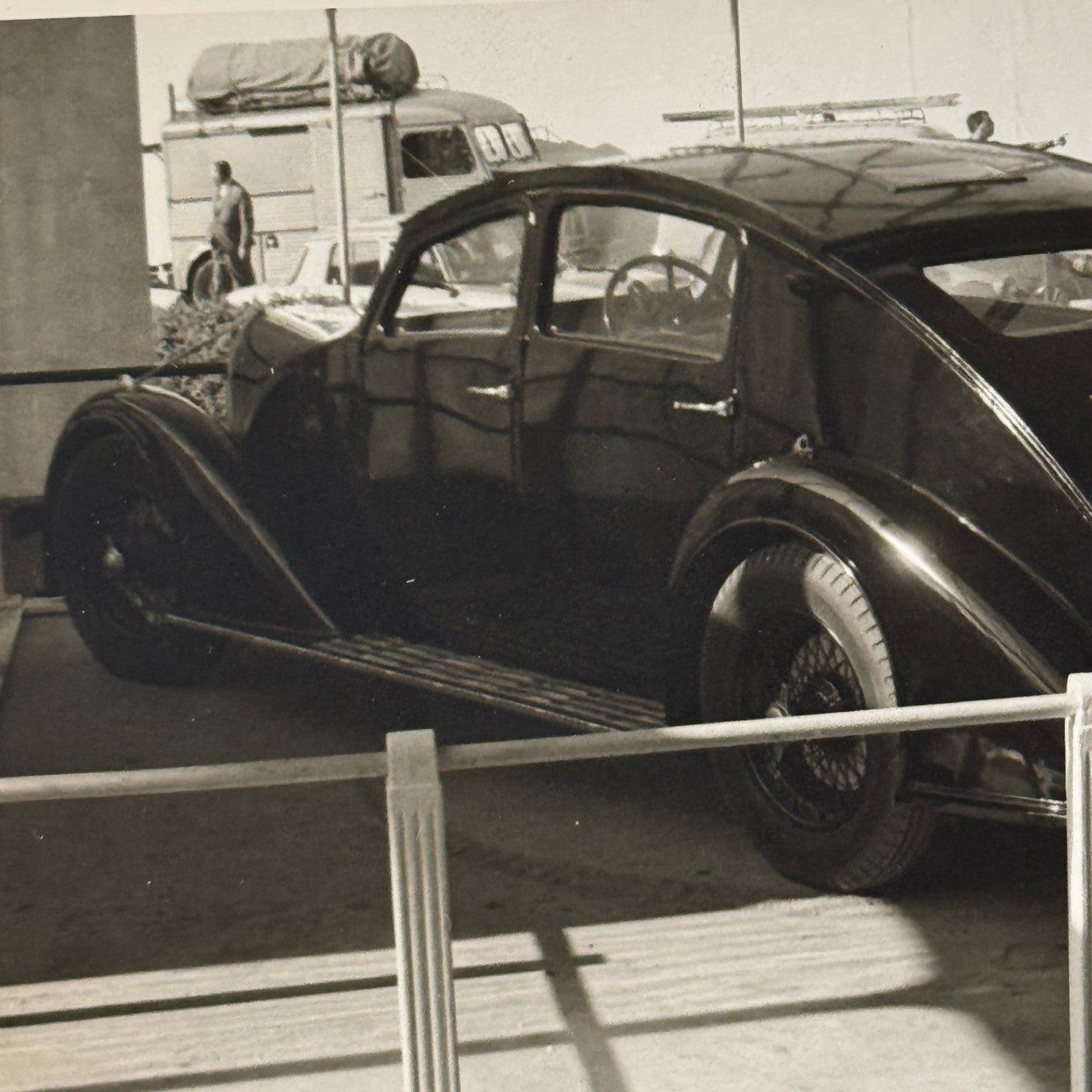 Vintage Streamlined Car Photo Photograph Print Unidentified Possibly Voisin