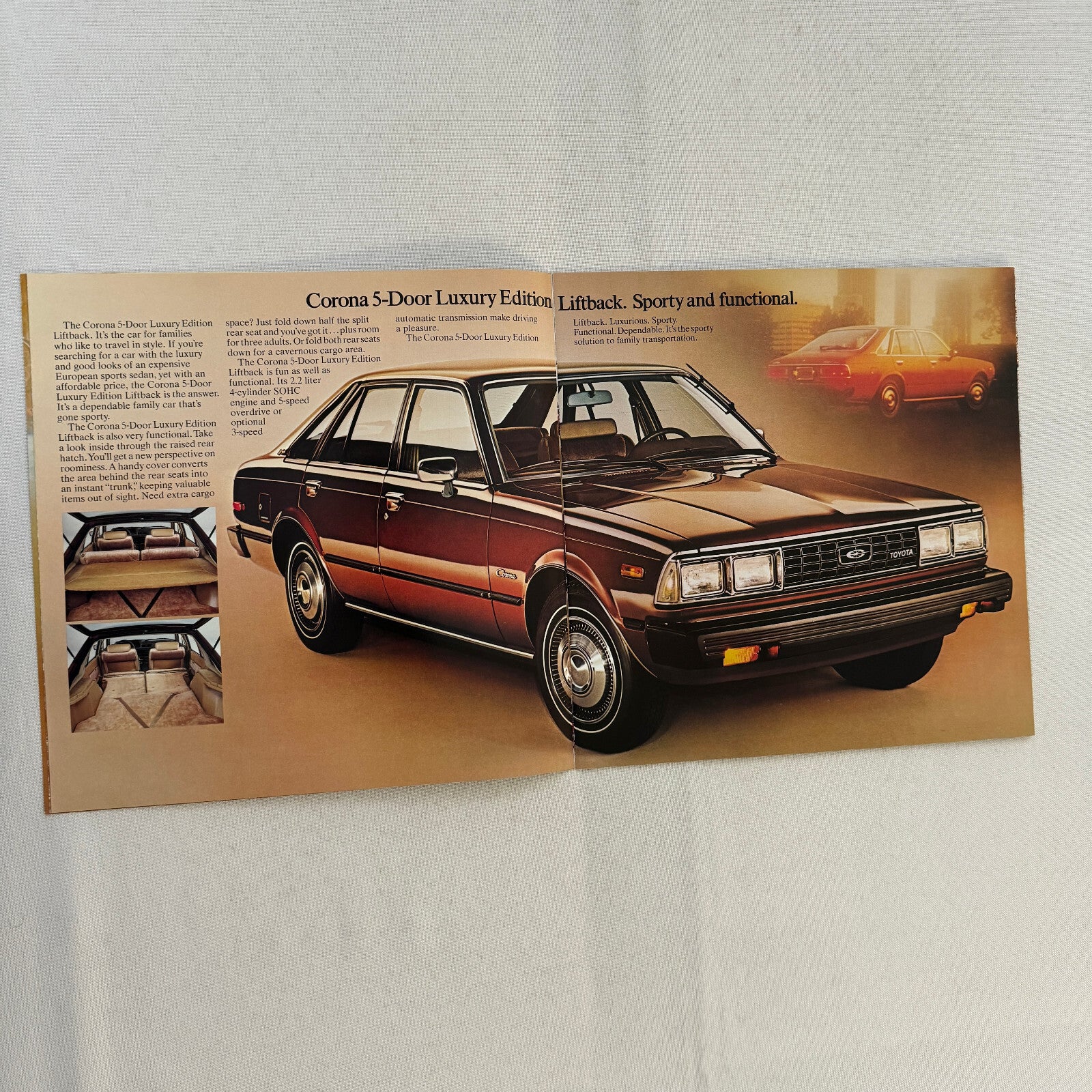 1980 Toyota Corona Car Sales Brochure Catalog Custom Sedan Deluxe Wagon Luxury