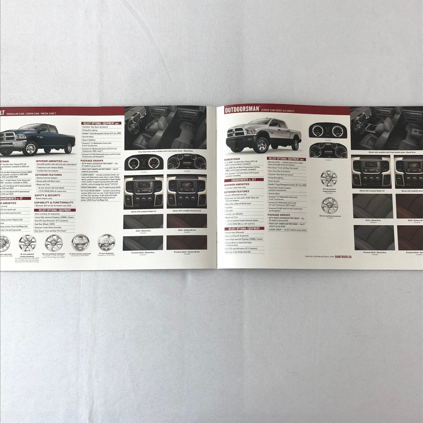 2016 Dodge Ram 2500 / 3500 Pickup Sales Brochure Catalog Outdoorsman Power Wagon