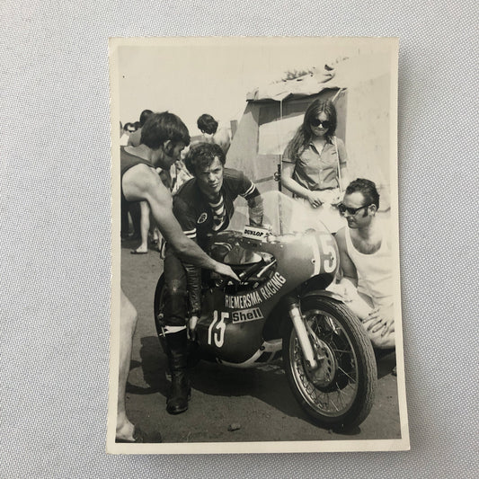 Vintage Motorcycle Racing Photo photograph Rider Theo Bult Yamaha 1971
