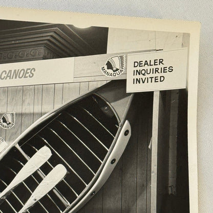 Vintage Manaqua Canoe Boat Advertising Photo Tradeshow Display