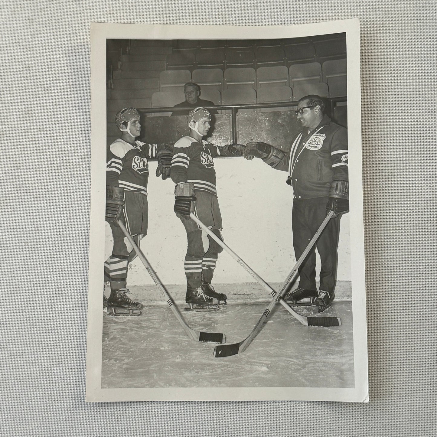 Vintage Hockey Game Photo Photograph Quebec Amateur Players