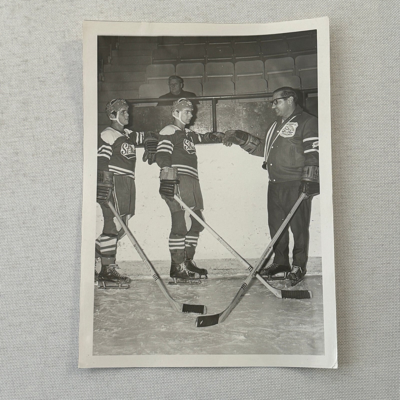 Vintage Hockey Game Photo Photograph Quebec Amateur Players