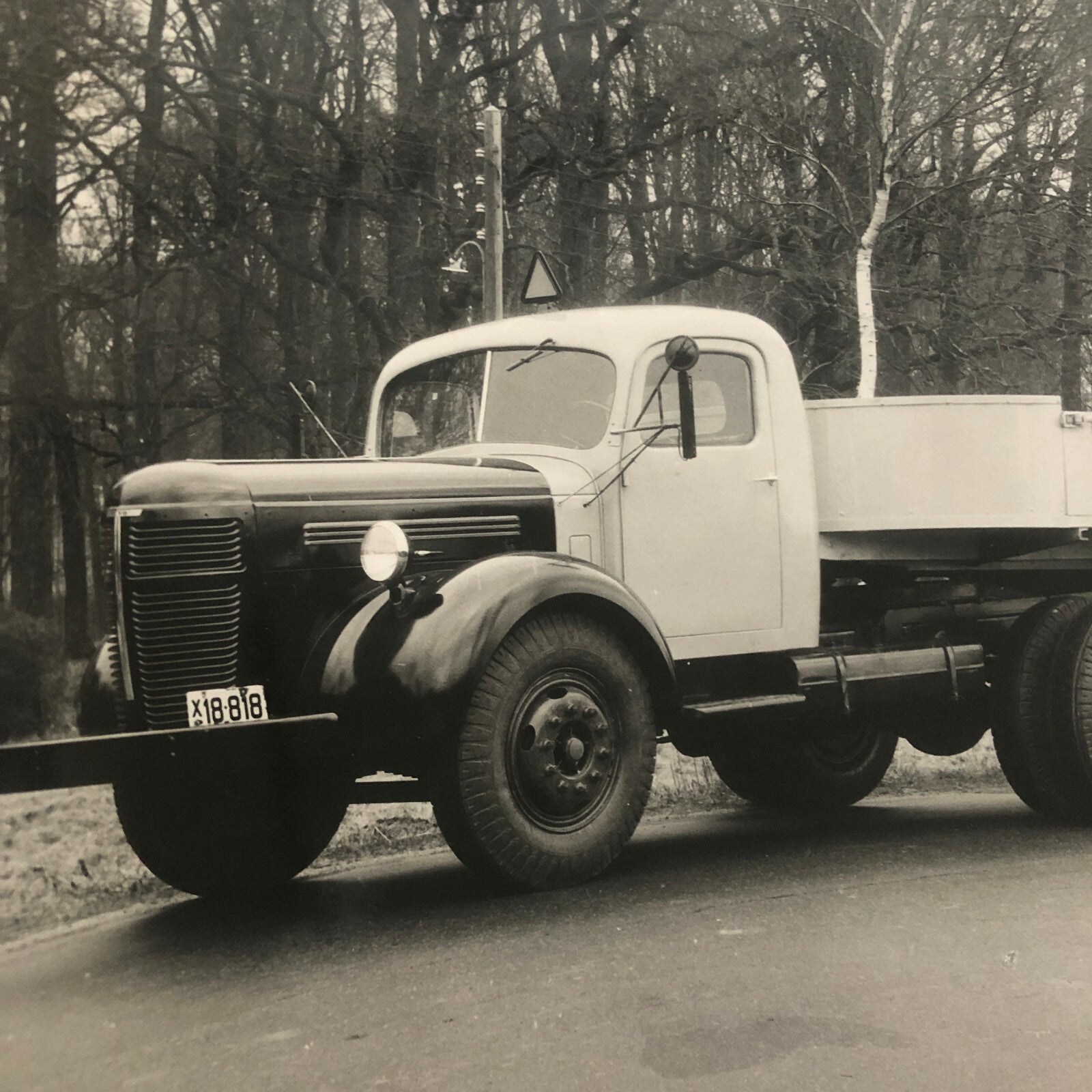Vintage Photo Photograph of a Truck and Trailer - Denmark ? 
