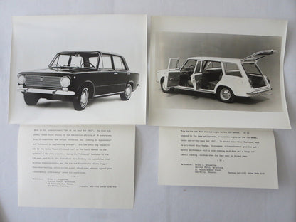 1967 Fiat Press Kit Brochure Photos 124 Station Wagon 124 Sedan - Canadian