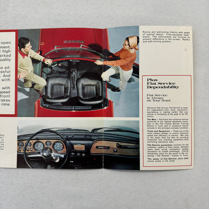 Fiat 850 Spider Convertible Roadster Car Sales Brochure Catalog Canadian Vintage