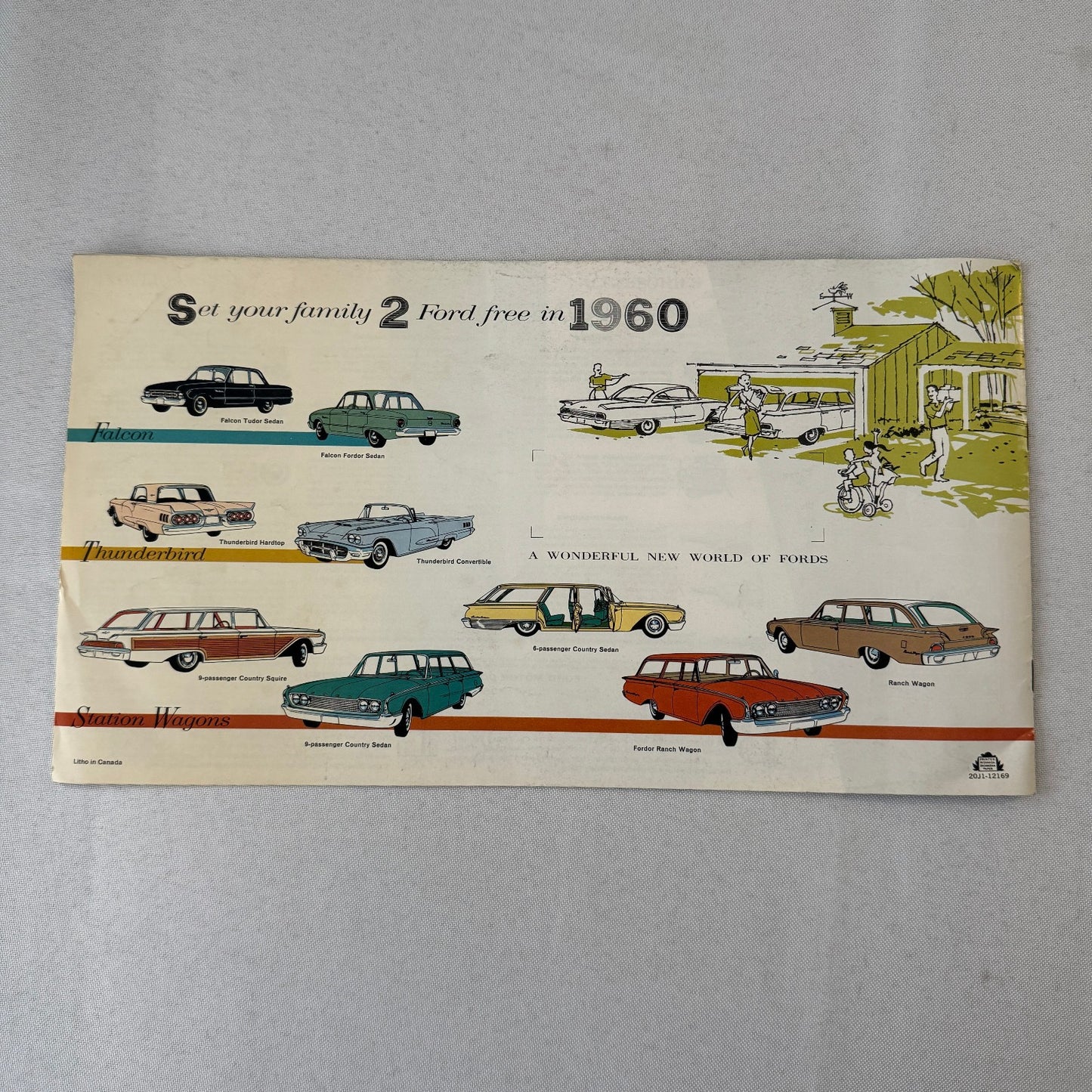 1960 Ford Car Sales Brochure Canadian Galaxie Fairlane Starliner Sunliner