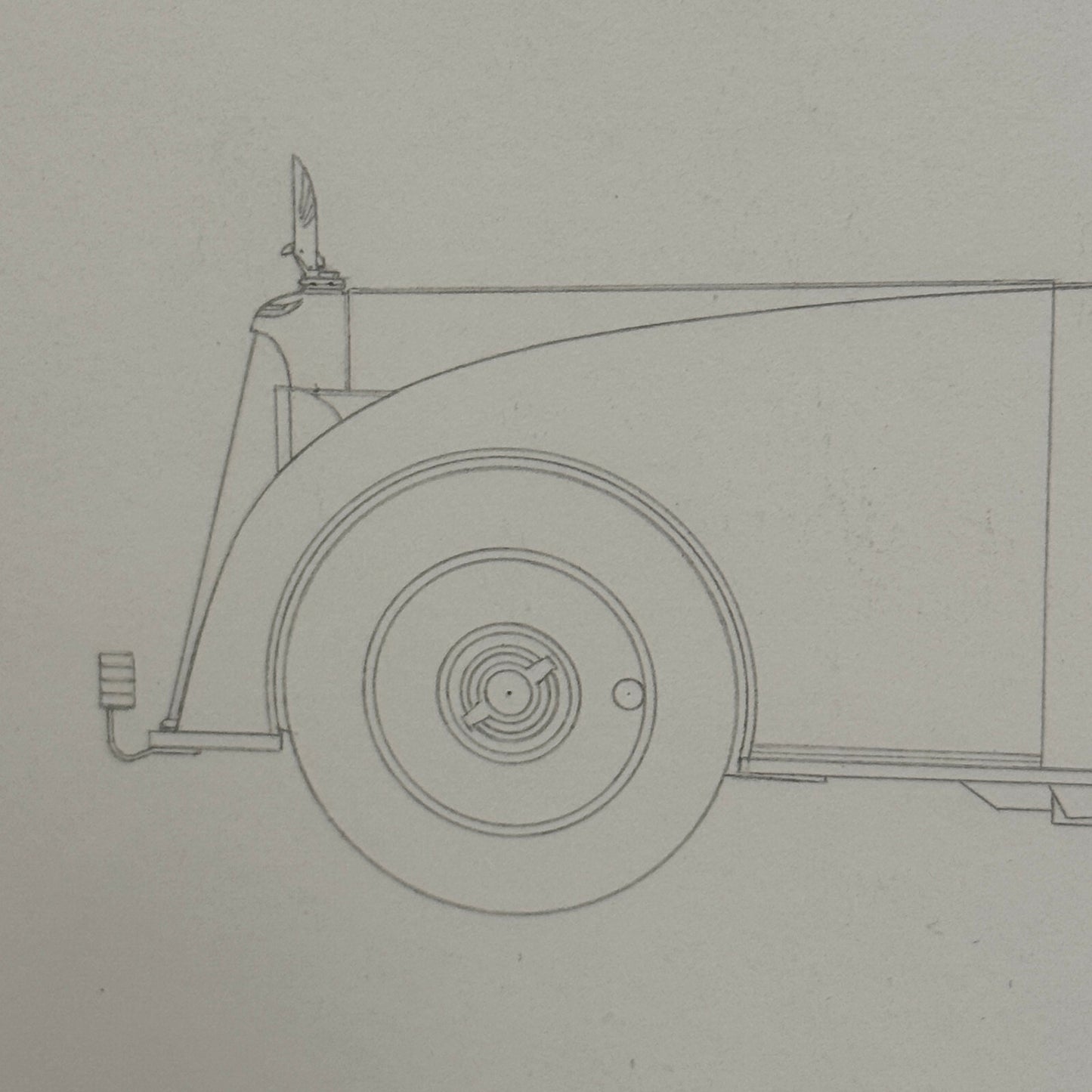 1937 Voisin V12 L Ailee Car Illustration Art Drawing Hand Drawn Robert Preis