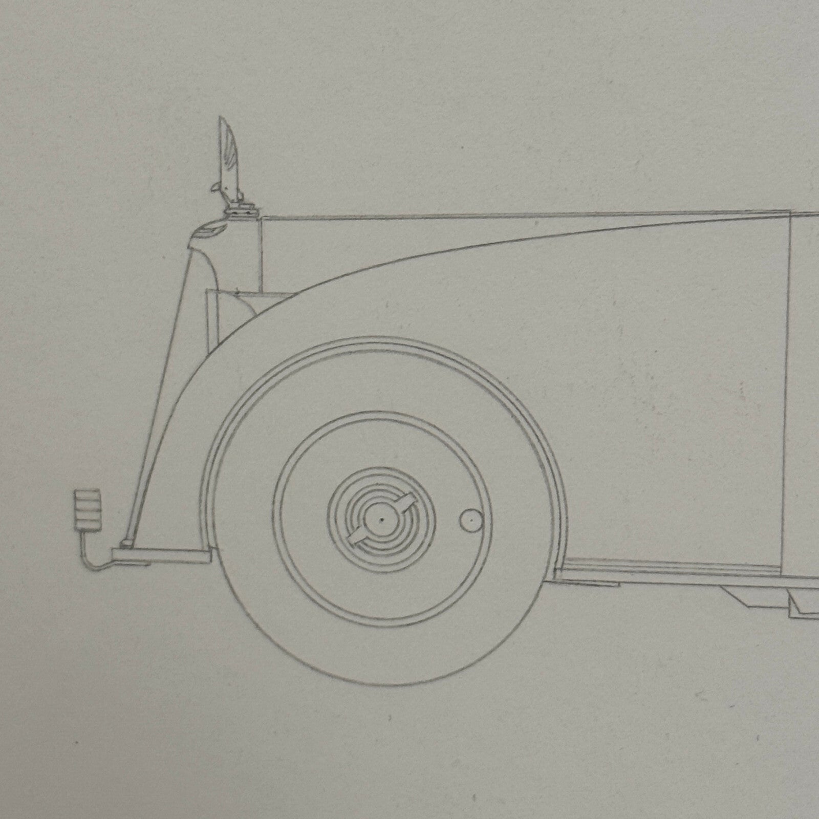 1937 Voisin V12 L Ailee Car Illustration Art Drawing Hand Drawn Robert Preis