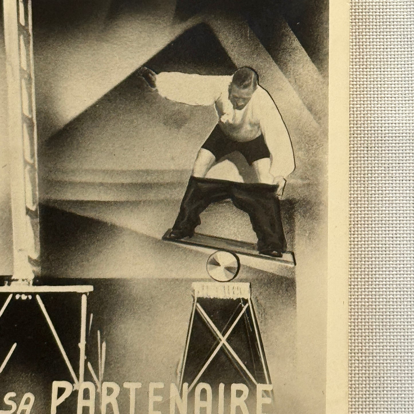 Vintage Circus Acrobat Balancing Act Photo Photograph Burck and Partner FRENCH