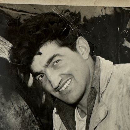 Vintage Stock Car Racing Car Driver Photo Photograph Mechanic