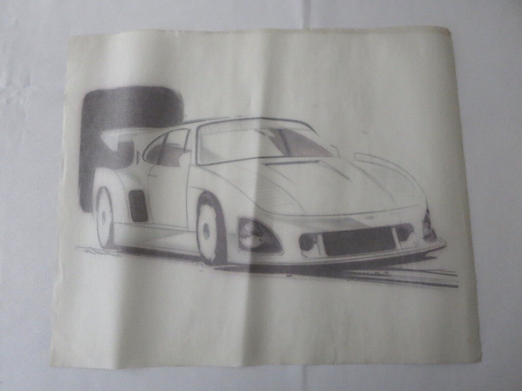 Porsche 935 Kremer Racing Design Sketch Drawing Art NOTTRODT Vintage 1980