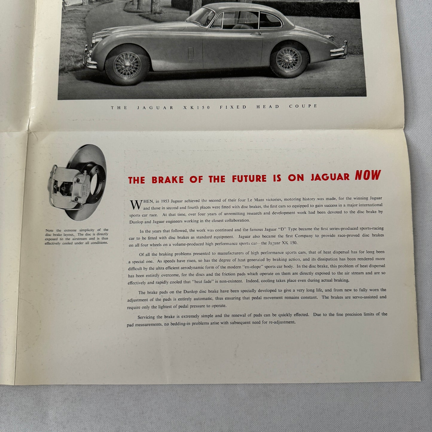 Jaguar XK150 Drophead Convertible and Fixed Head Coupe Sales Brochure Catalog