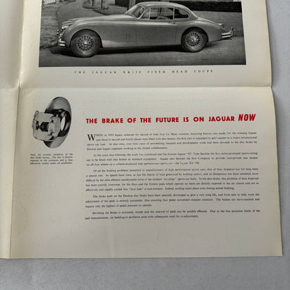 Jaguar XK150 Drophead Convertible and Fixed Head Coupe Sales Brochure Catalog