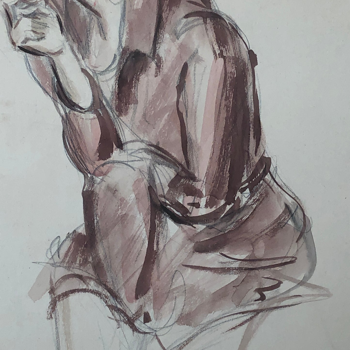 Vintage Painting Art Artwork Artist Arthur E Sudler Smoking Woman