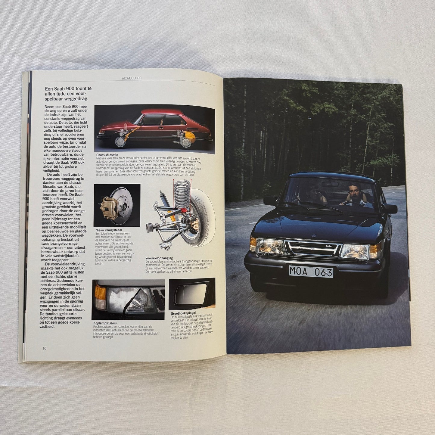 Vintage Saab 900 Car Sales Brochure Catalog 900 Turbo 900i 900C Car DUTCH Text
