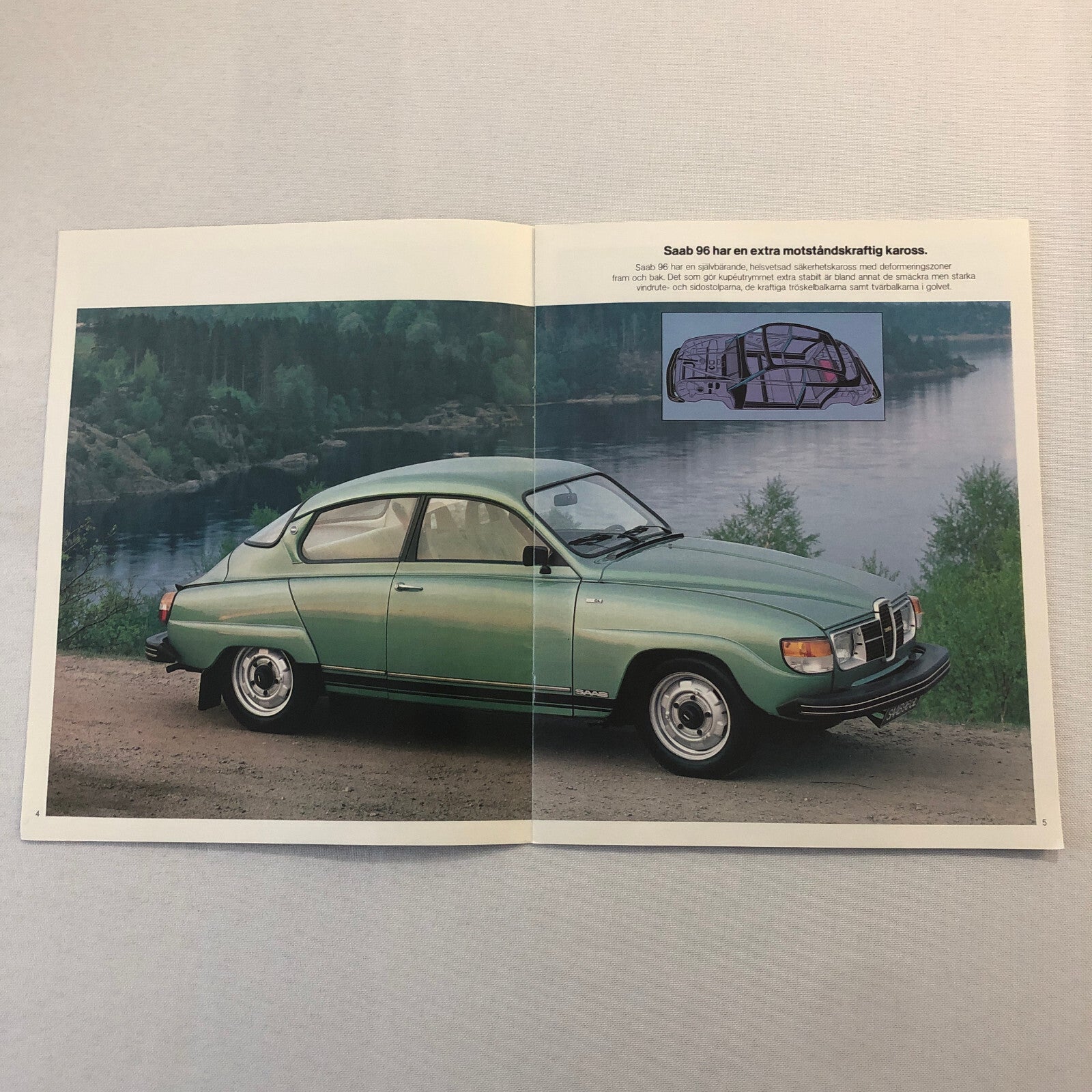 1979 Saab 96 GL Sales Brochure Catalog Advertising Vintage SWEDISH TEXT