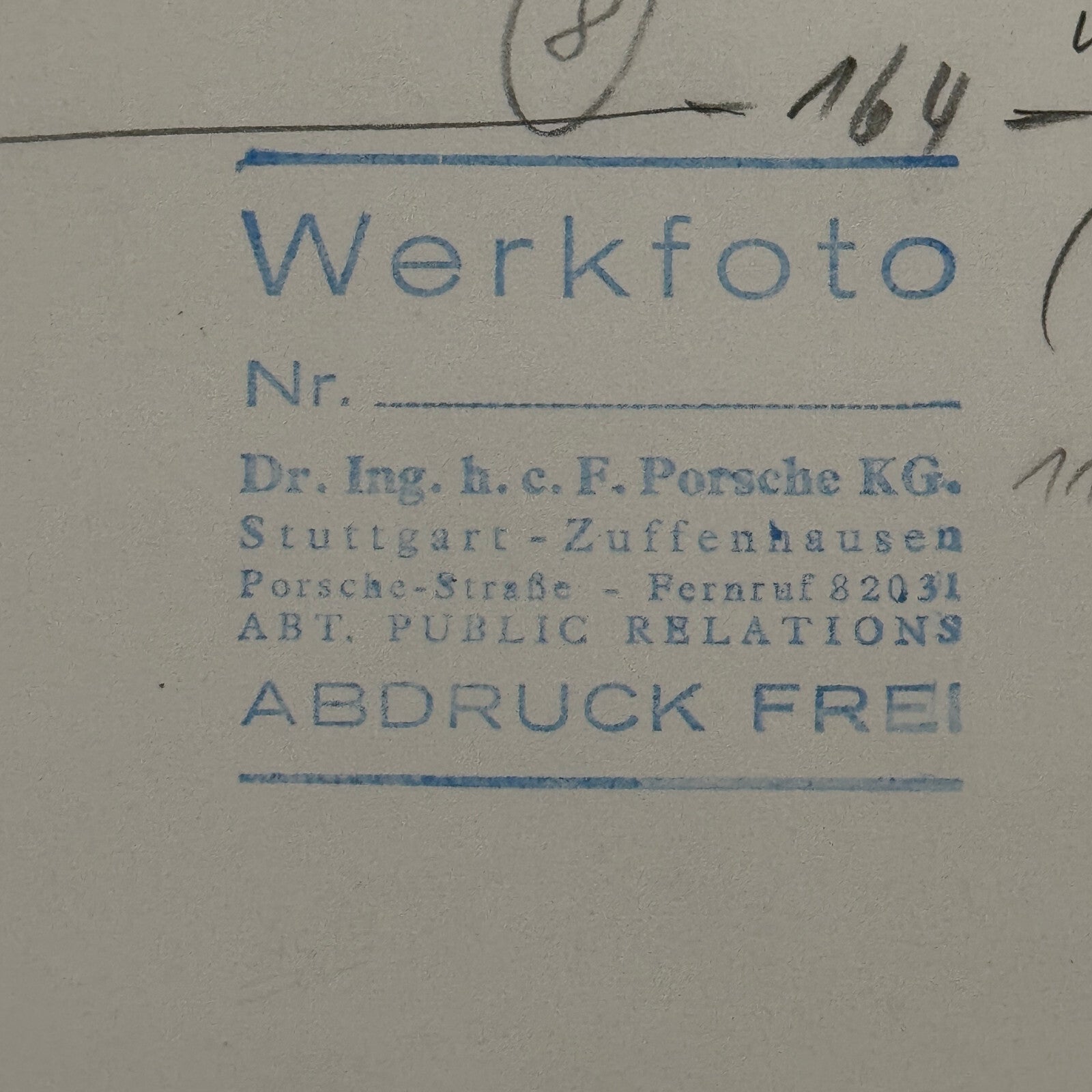 Porsche FLA Long Life Car Concept Prototype Factory Werkfoto Photo Photograph