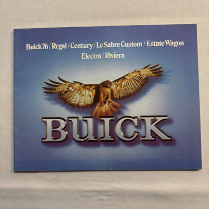 1976 Buick Car Sales Brochure Catalog Regal Century LeSabre Estate Wagon Riviera