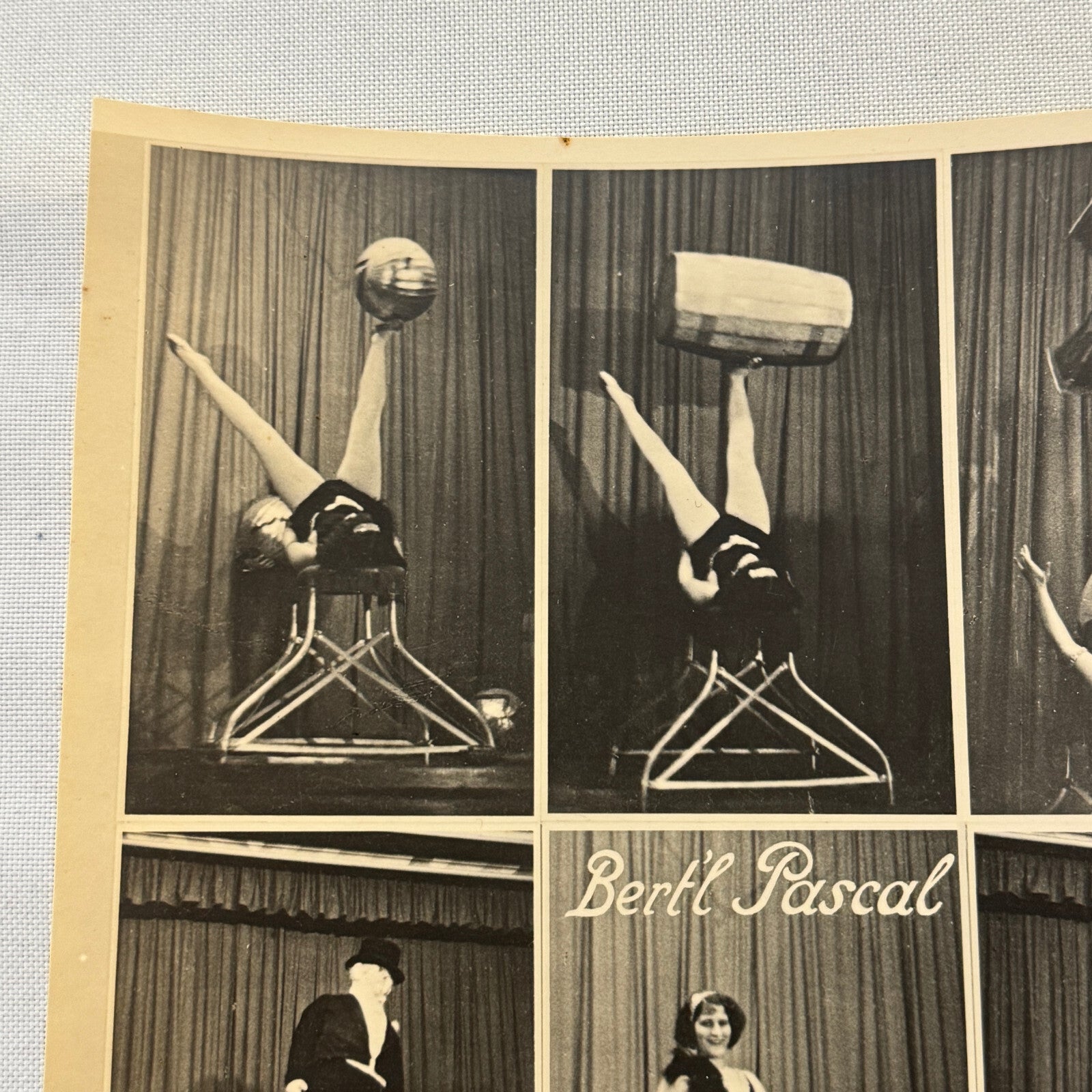 Circus Juggling Balancing Act Vintage Photo Photograph Print Bertl Pascal