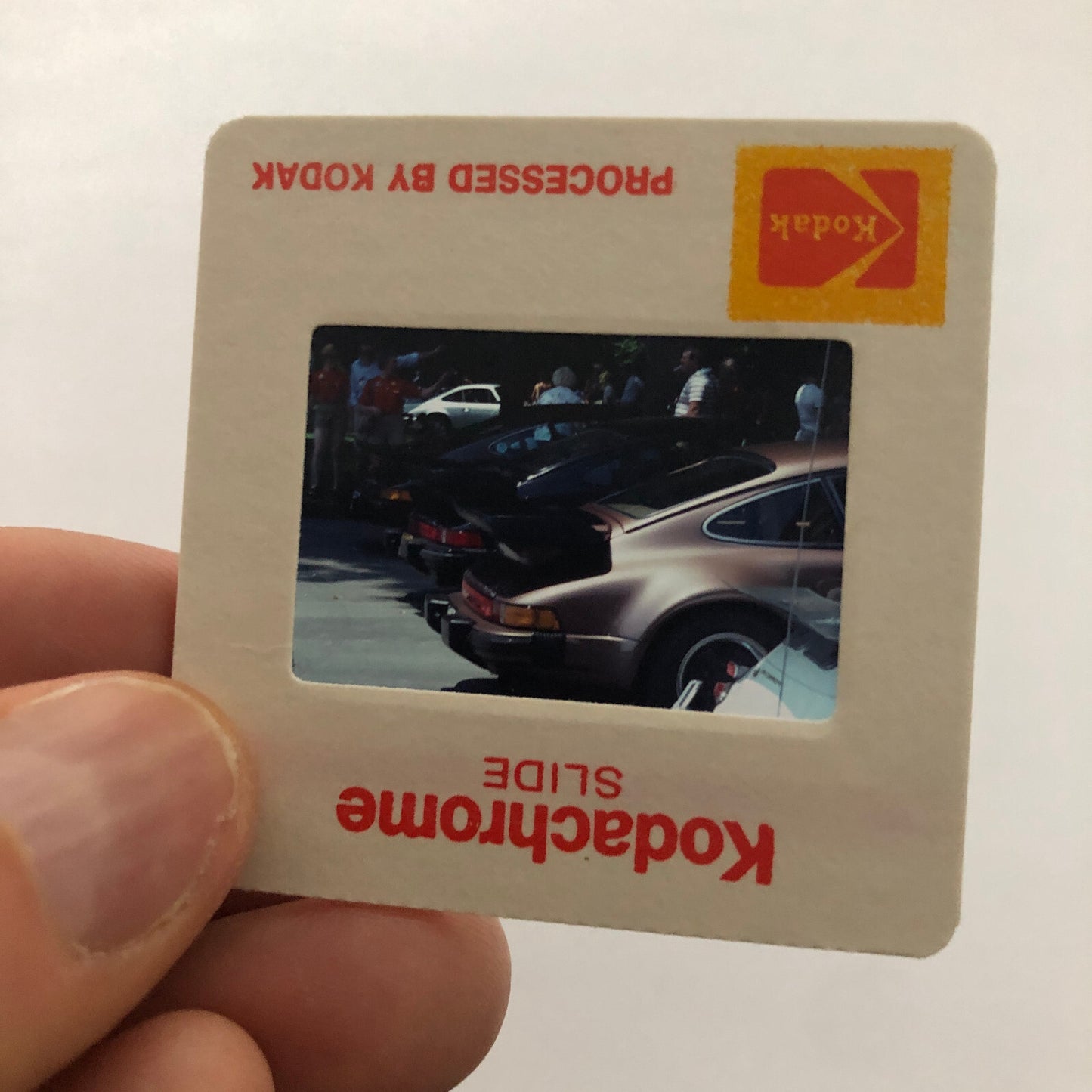 Porsche 911 Car 35mm Photo Slide Vintage 1981